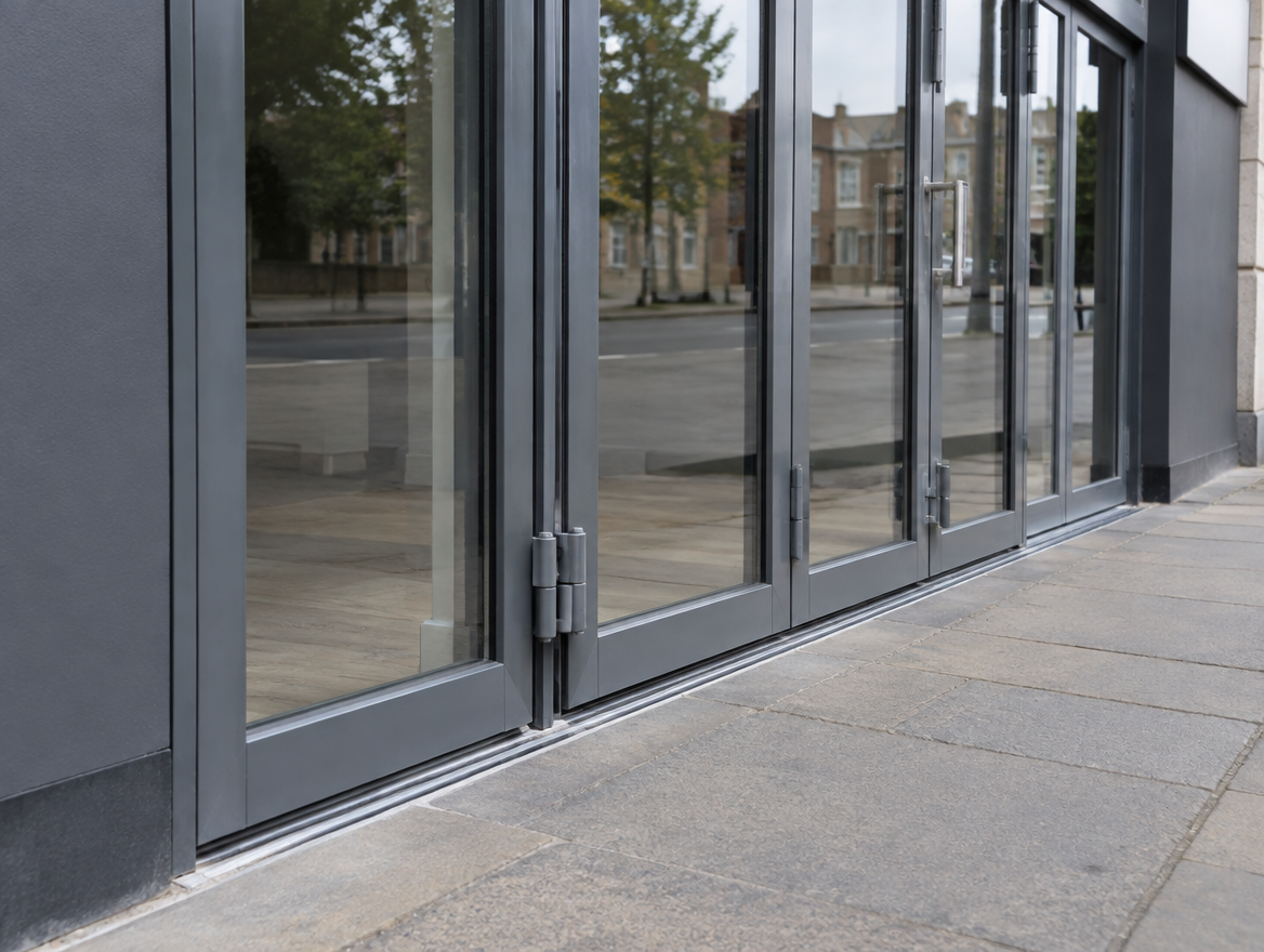 Bi-folding shopfront doors (illustrative image)