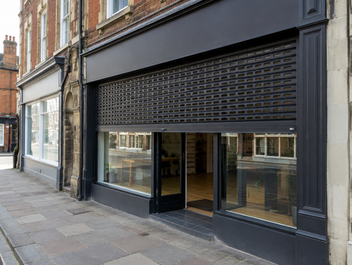 Perforated roller shutter (illustrative image)