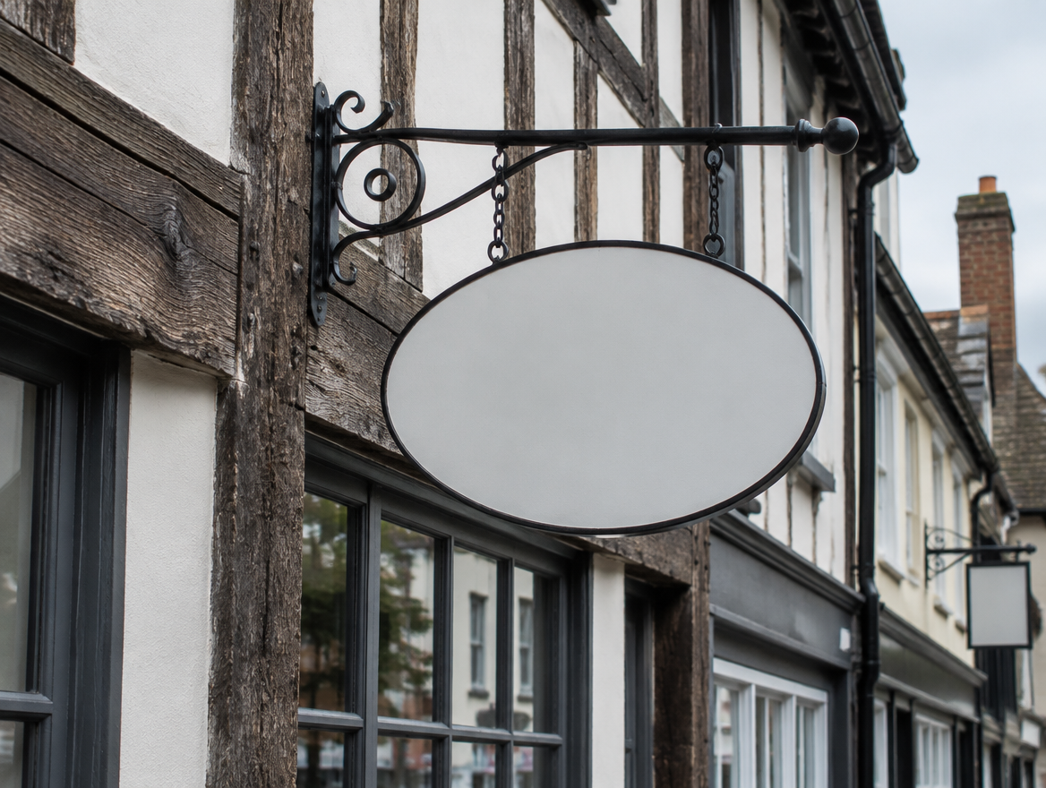Blank fascia sign tray (illustrative image)
