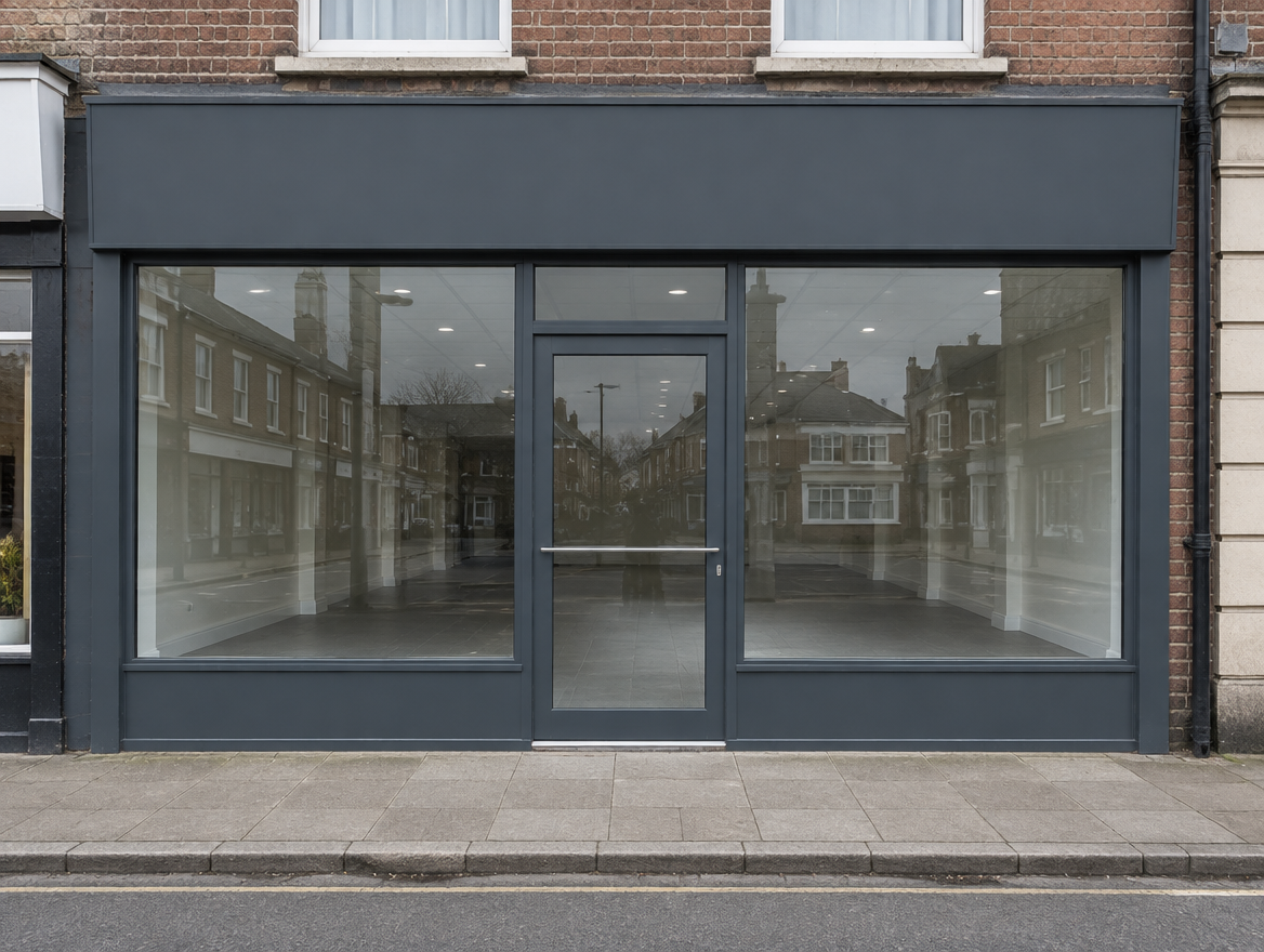 Aluminium shopfront (illustrative image)