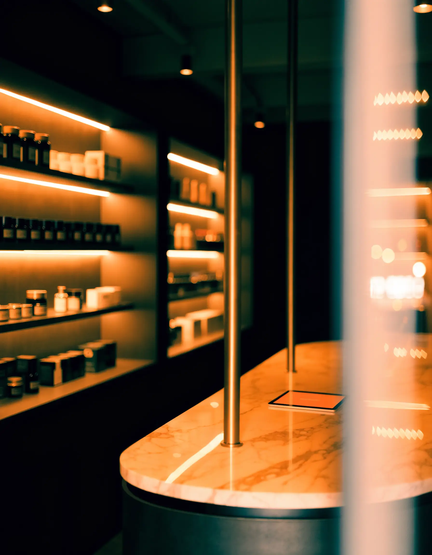 A retail counter running Phaneum