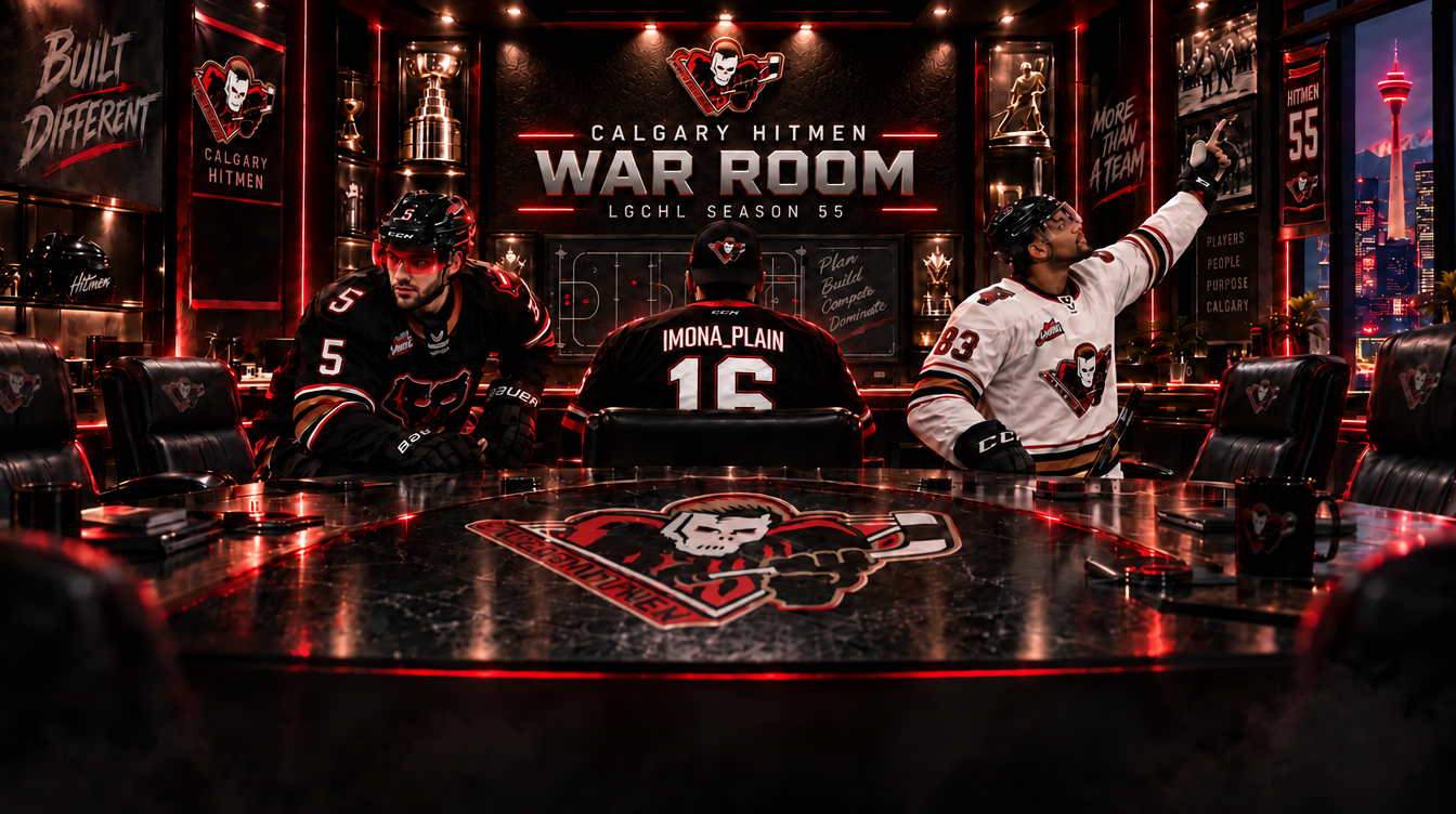 Calgary Hitmen LGCHL Season 55 War Room featuring Bad News Kells, IMONA_PLAIN and Smokoli