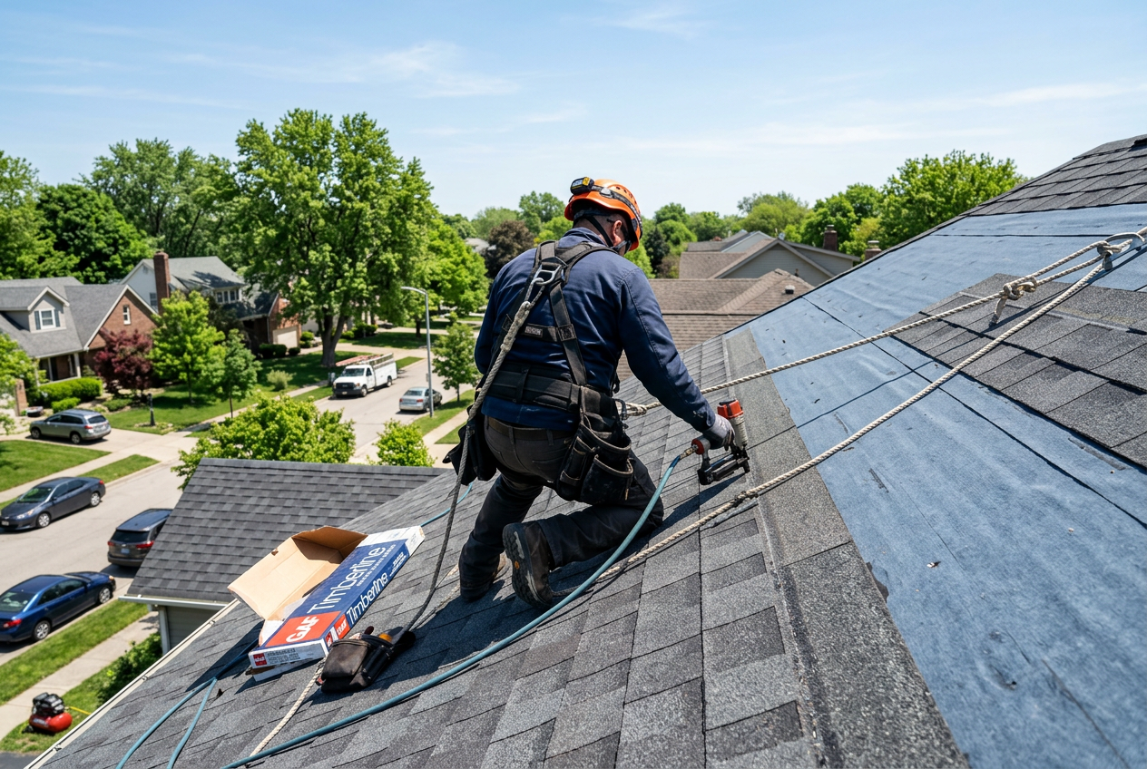 Roofing project by Vidalon Construction