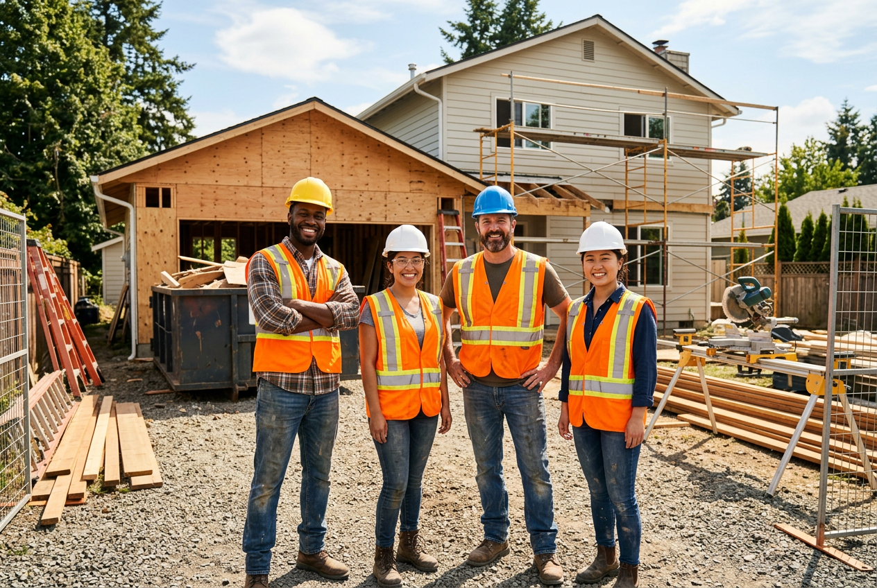 Vidalon Construction crew on a San Francisco remodeling job
