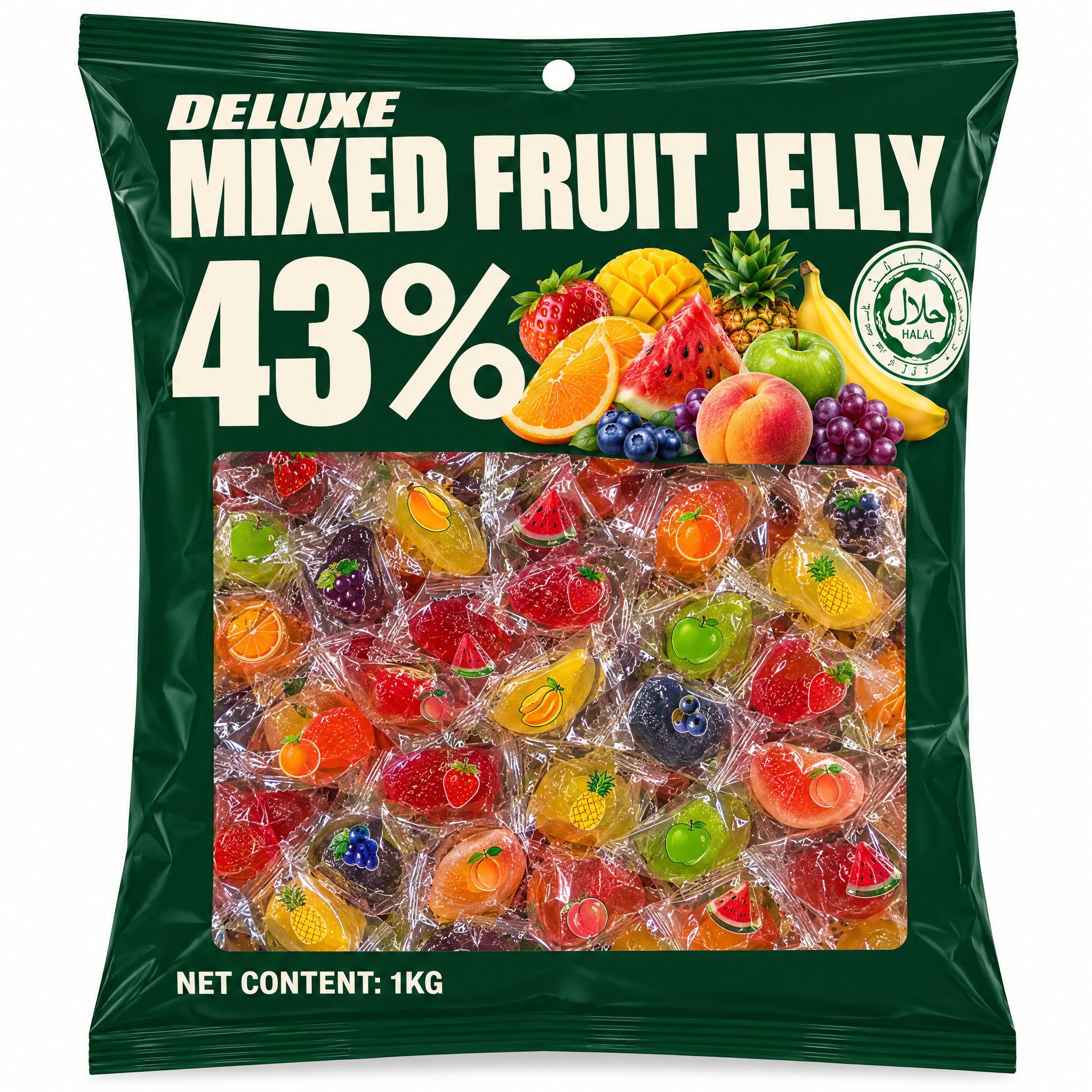 Mix 14 Sabores — Bala Jelly 43% Suco de Fruta