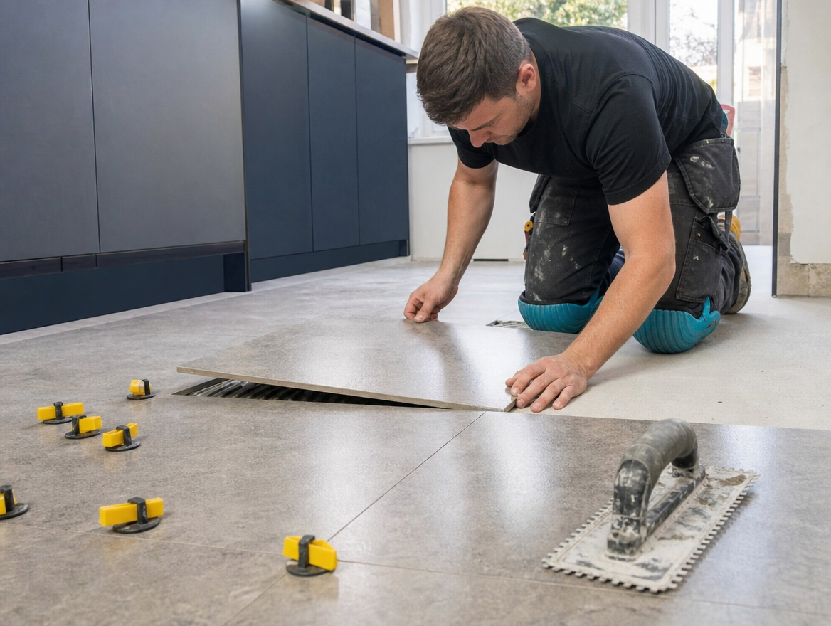 Tiling work
