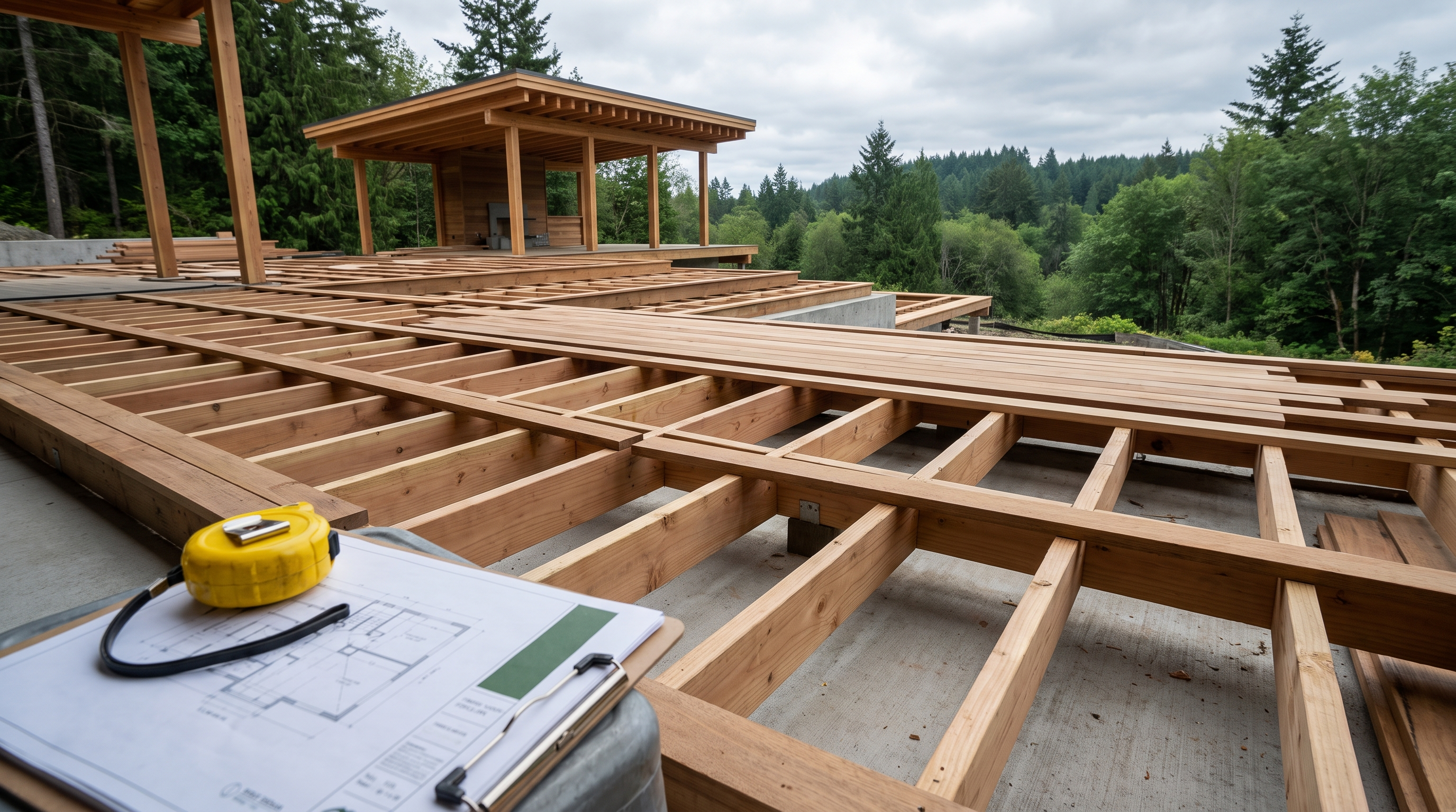 Timber deck project illustrating precise material planning
