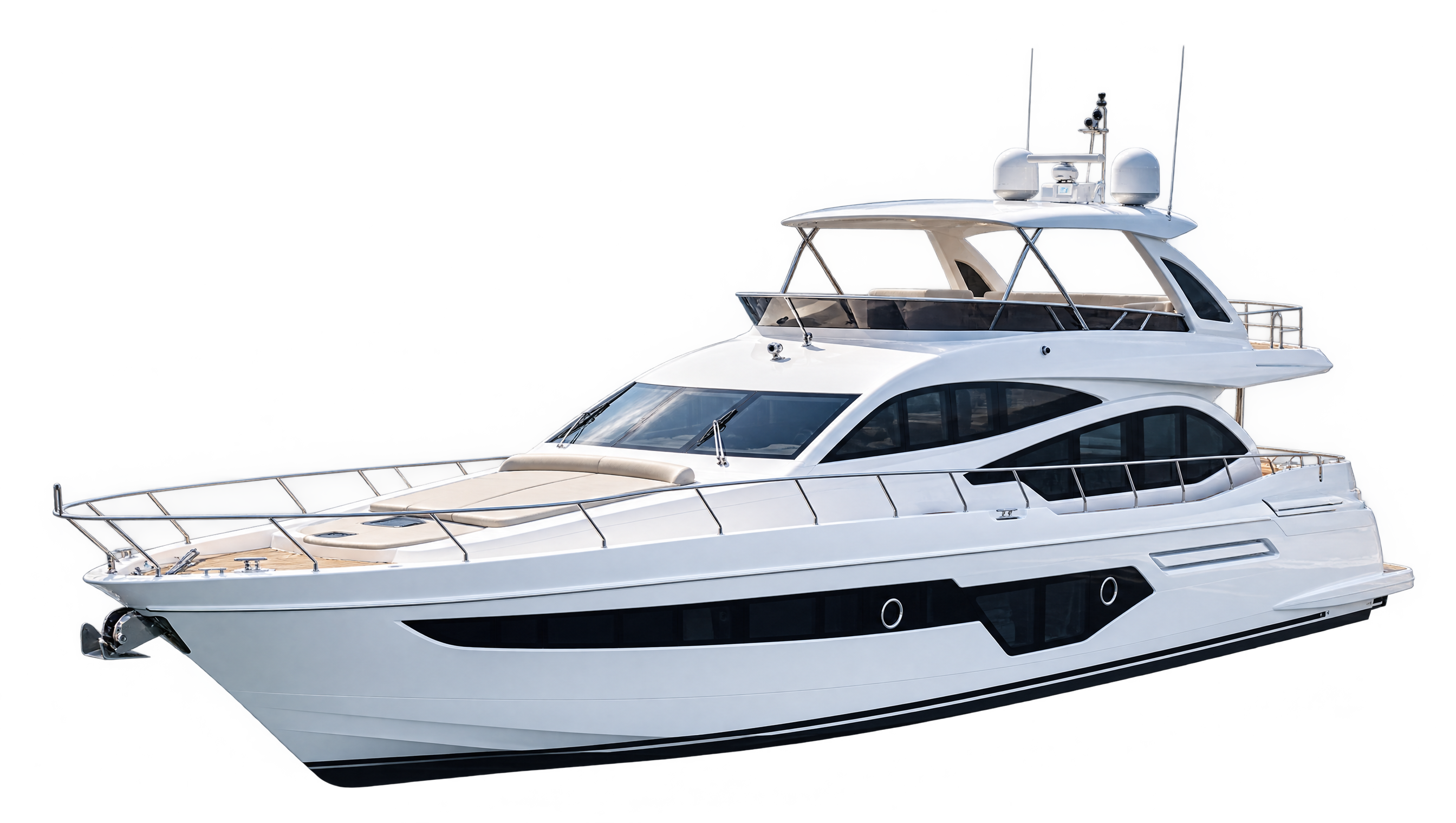 Shine My Ride 757 — white luxury motor yacht rendering