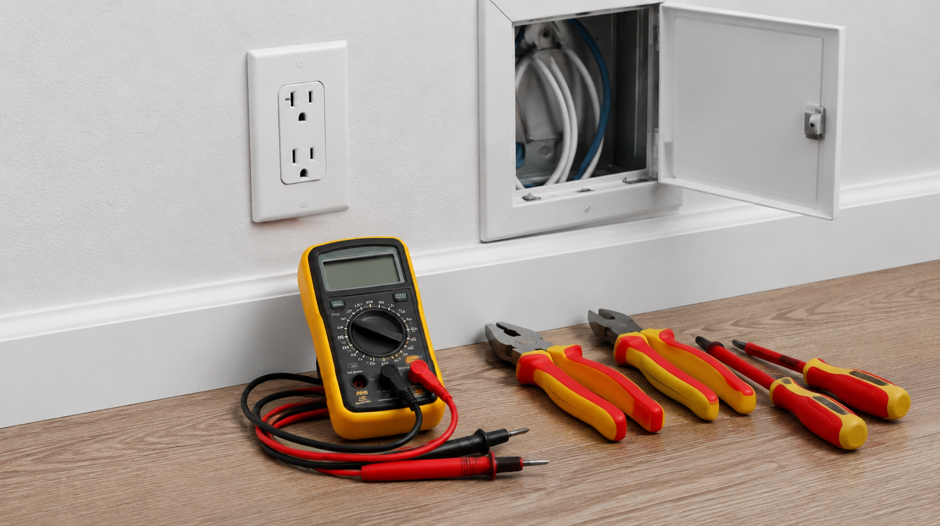 Photorealistic faceless electrical testing tools and equipment