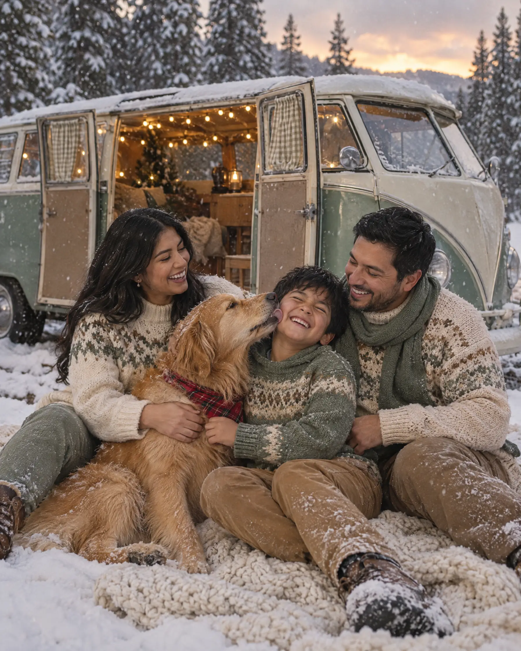 Familia con su perro