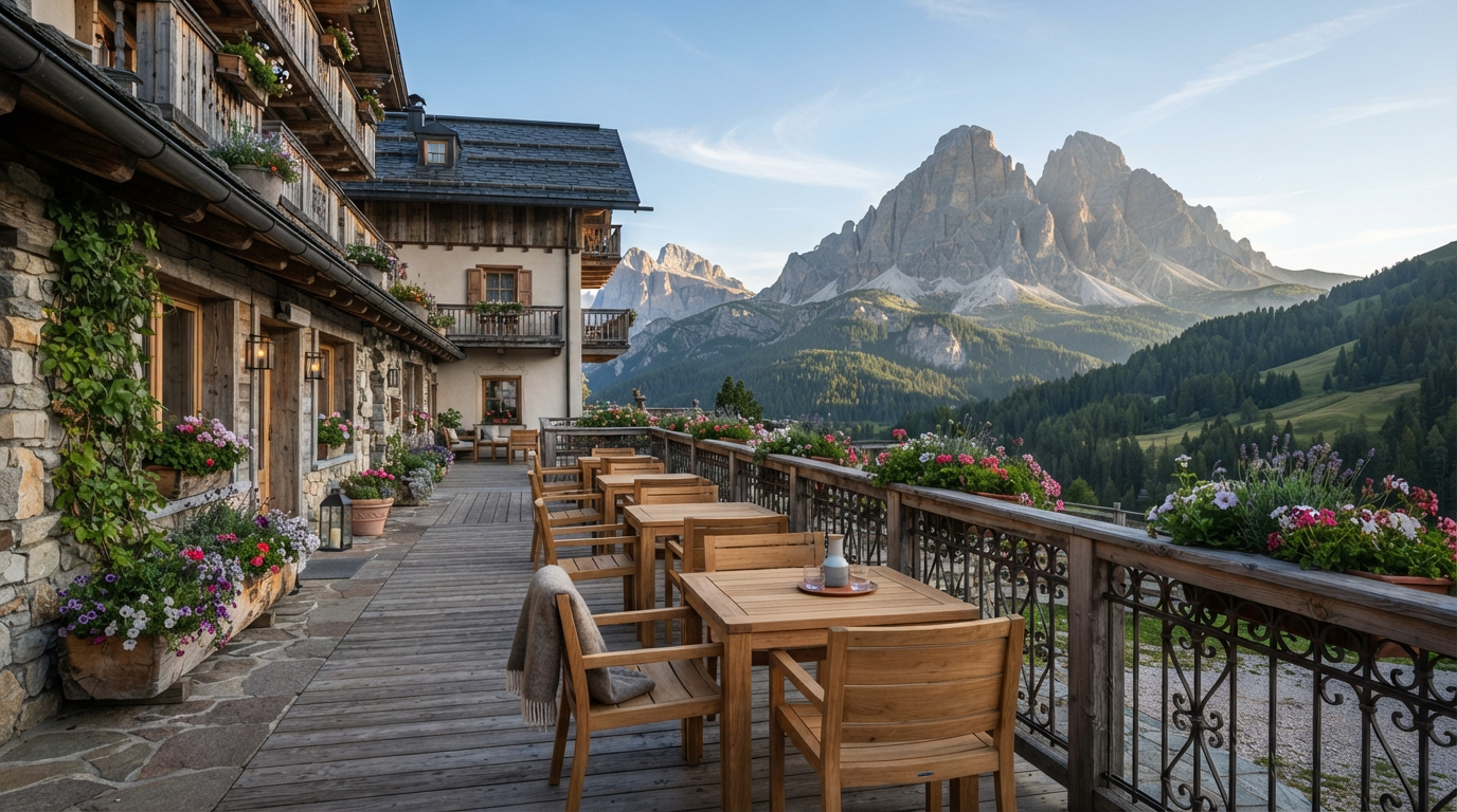 Terrazza di montagna, immagine illustrativa