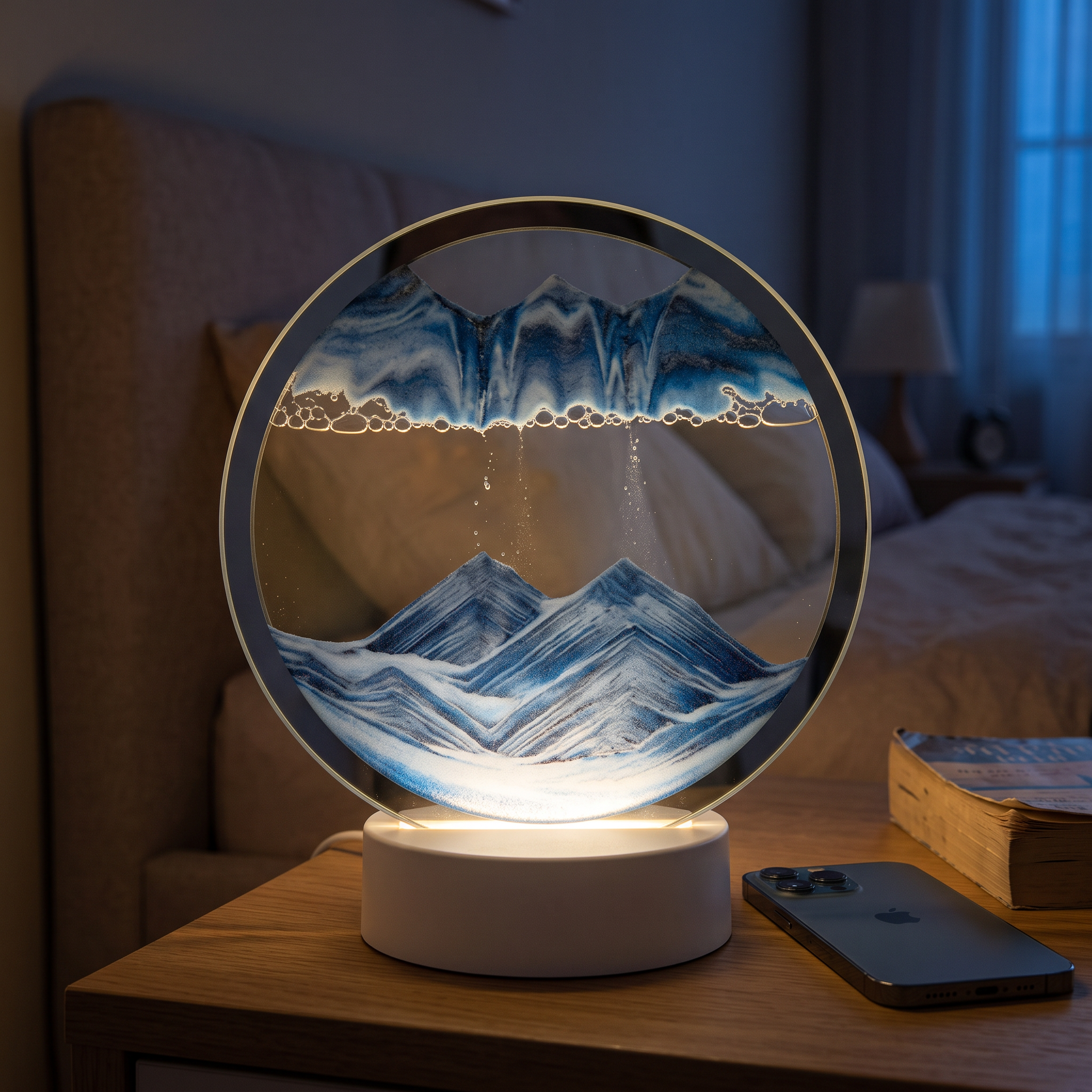 Uveče svetli i radi umesto noćne lampe.