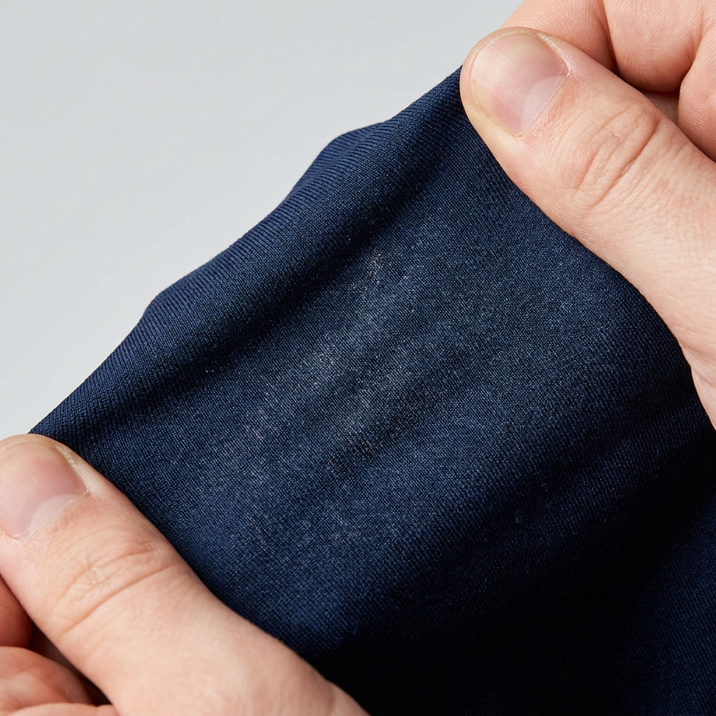 Macro shot of fabric being stretched