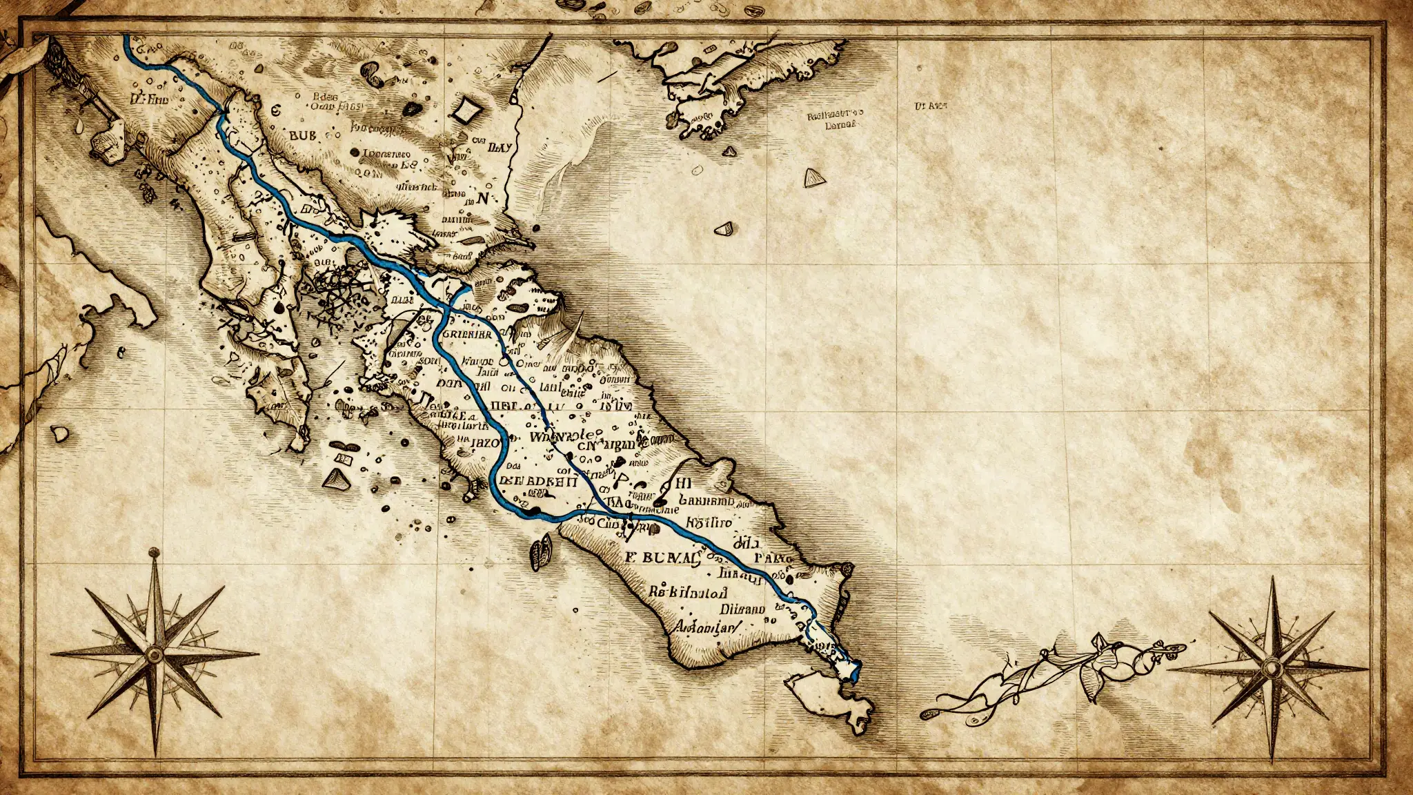 Antique map of the Holy Land